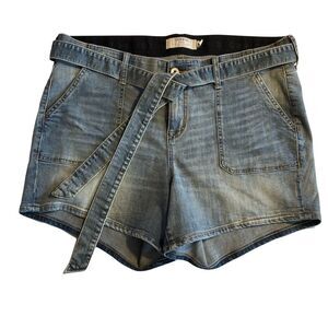 Torrid First at Fit Elastic Waist Jean Shorts with Denim belts